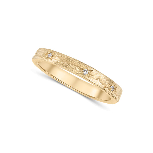 Stellar Collection 9ct yellow gold Star set Diamond ring
