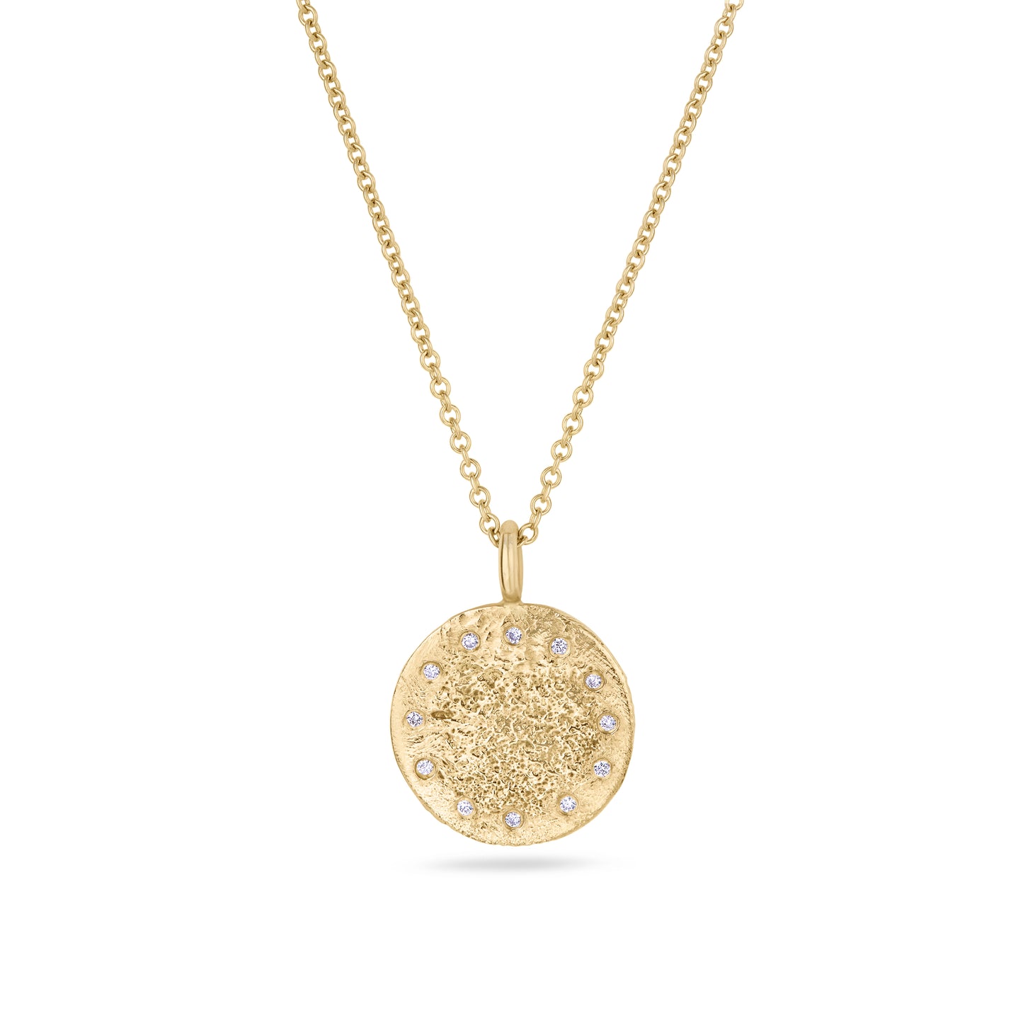 9ct yellow gold diamond stellar pendant