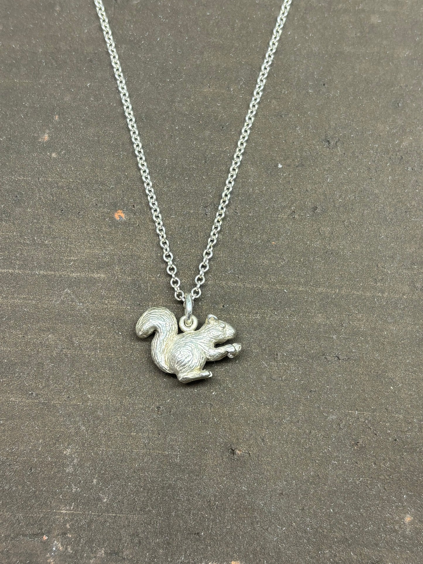 Midi Squirrel Pendant in sterling silver