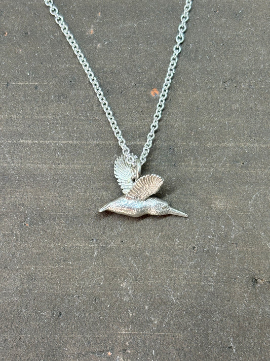 Kingfisher pendant in sterling silver